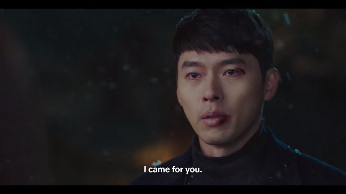 when ri jeonghyeok came to find yoon seri because he knows that she will be waiting for him despite the cold weather and his body isn't completely healed yet