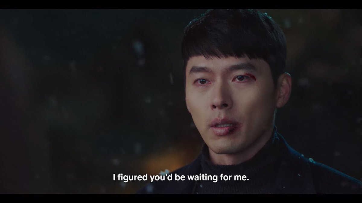 when ri jeonghyeok came to find yoon seri because he knows that she will be waiting for him despite the cold weather and his body isn't completely healed yet