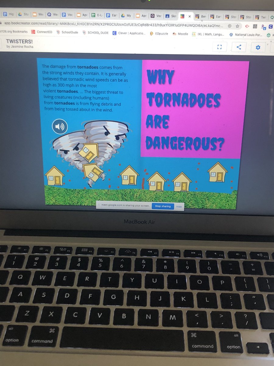 Mrs_Skrobin's tweet photo. Our class presented their informative reports on a natural disaster via Google Hangouts today! They did a fabulous job using Book Creator while working on these reports during remote learning! Very impressive and creative little Lane Lions! #lane126 #weare126 https://t.co/76l7Fpv6sk