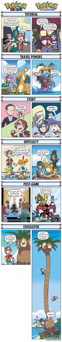 PokemonDungeonX's tweet photo. #Pokemon Red and Blue vs #PokemonSunMoon. https://t.co/9PMzOvH6S7