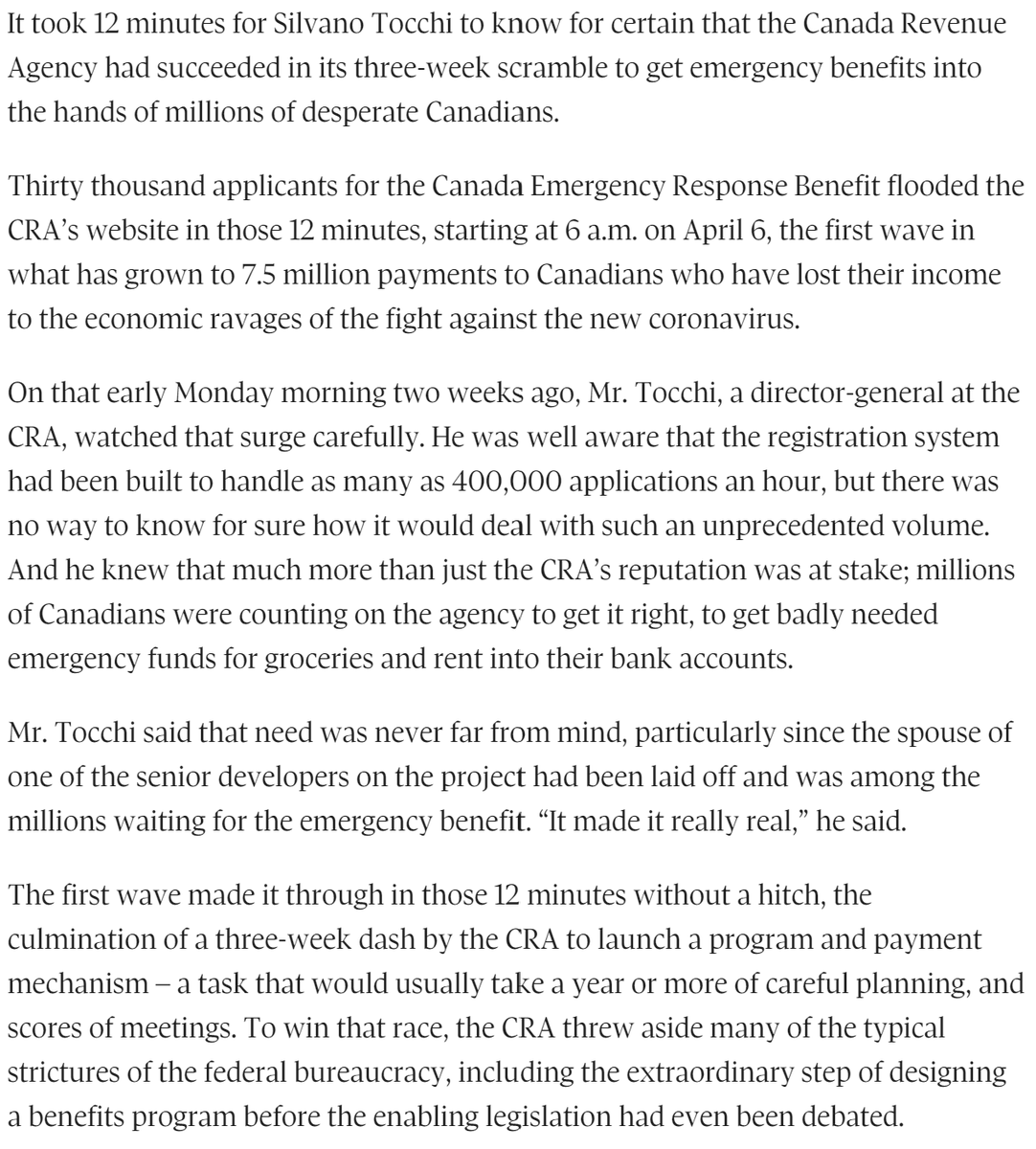jopemi's tweet photo. Great article from The Globe on how CRA rolled out during COVID
https://t.co/qrPiatOXgV  #PeopleFirst https://t.co/Y7b3H29vpT