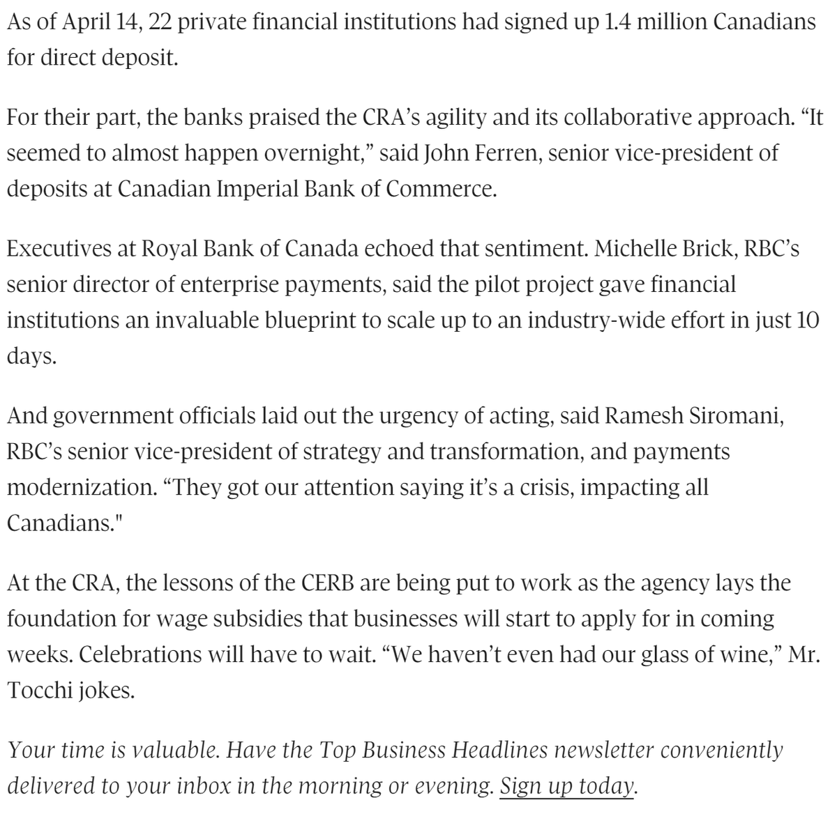 jopemi's tweet photo. Great article from The Globe on how CRA rolled out during COVID
https://t.co/qrPiatOXgV  #PeopleFirst https://t.co/Y7b3H29vpT