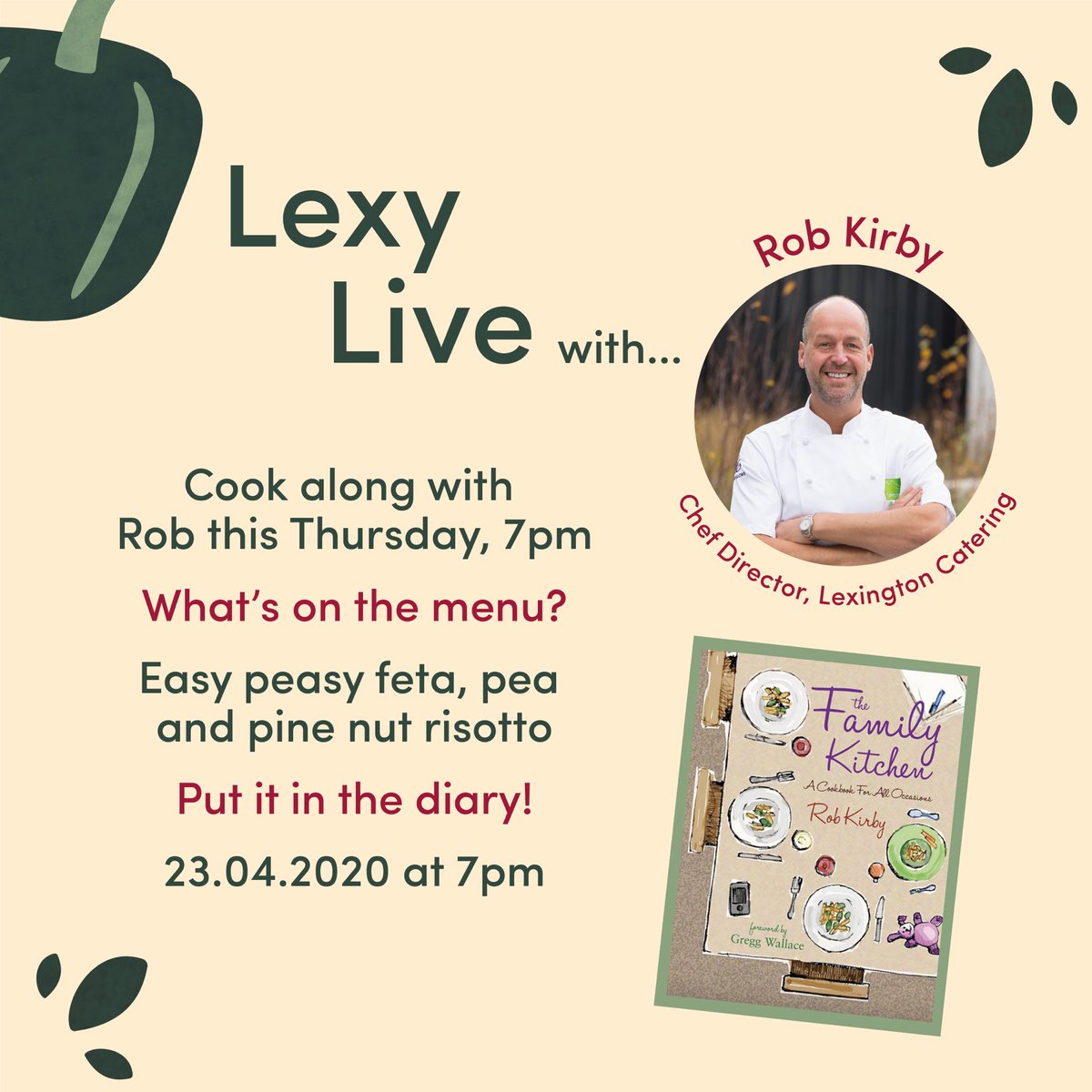 LexyFood's tweet photo. We are all getting creative in the kitchen since going out for a nice meal seems like a distant memory, well our Chef Director is in hand to help you with tips and cook along a tasty meal. We go live on Instagram this Thursday 23rd 7pm, tune in! https://t.co/ckZh2V45GR