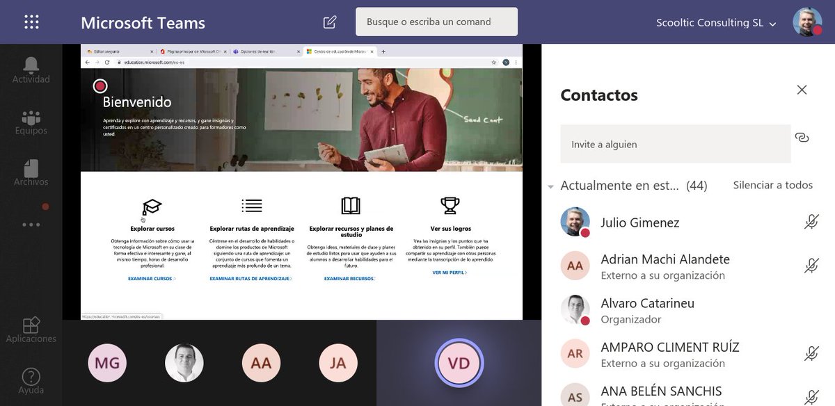 ScoolTic's tweet photo. Chuso Gomez experto Scooltic en recursos TIC para educación infantil nos informa : RT ScoolTic: Esta semana Encuentros de profesores On line https://t.co/R3ediVjvU9
Martes #Gsuite orgulldemestre EliseoVercher chusohh5 lolamorenolozan
Miercoles #Office3… https://t.co/86zWzSJvED