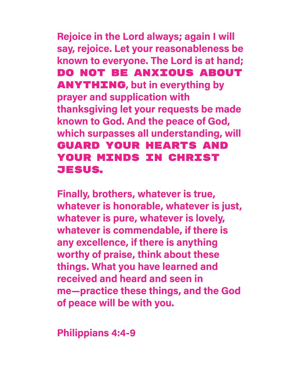 Do not be anxious. A good reminder from Phillipians 4:3-9 at for this current situation. #hope #wearecreated