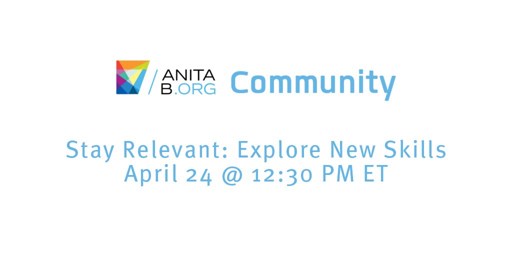 systers_org's tweet photo. Plan to join #AnitaBSouthFlorida for a webinar on 4/24 that will help you stay relevant as you explore new skills during #COVID19. You'll be provided with new resources to elevate your knowledge and technical skills. Register now! https://t.co/aI3c1x2tS8 #AnitaB https://t.co/8PhFx4zqEU