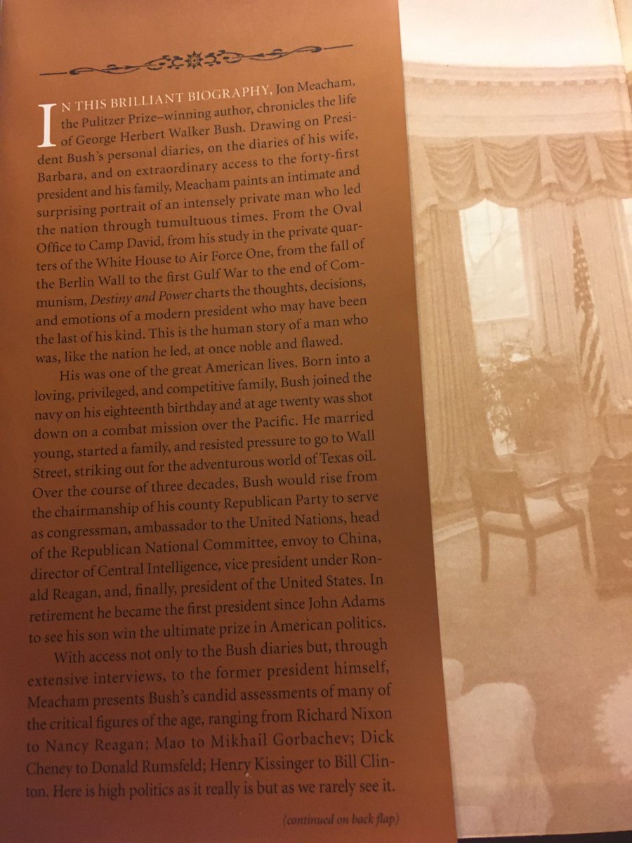 Suggestion for April 20 ... Destiny and Power: The American Odyssey of George Herbert Walker Bush (2015) by Jon Meacham.