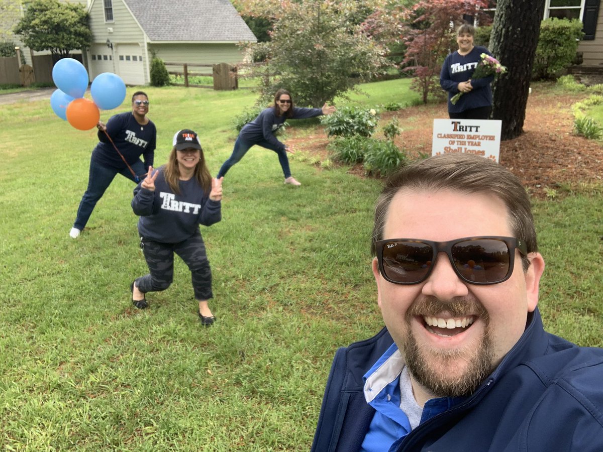 TrittSTEAM's tweet photo. We had SO much fun surprising our #TOTY and #CEOTY winners this morning!! Congratulations Tiffany DeMeester and Shell Jones!! Thank you for allllll you do for our #TigerFamily! @CobbSchools https://t.co/BBjEJwAWBt