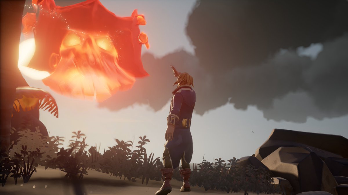 desktopsimmer's tweet photo. Guybrush Threepwood waves to his nemesis, Le Chuck in @SeaOfThieves #gamecrossover https://t.co/PGmwAsFTiF