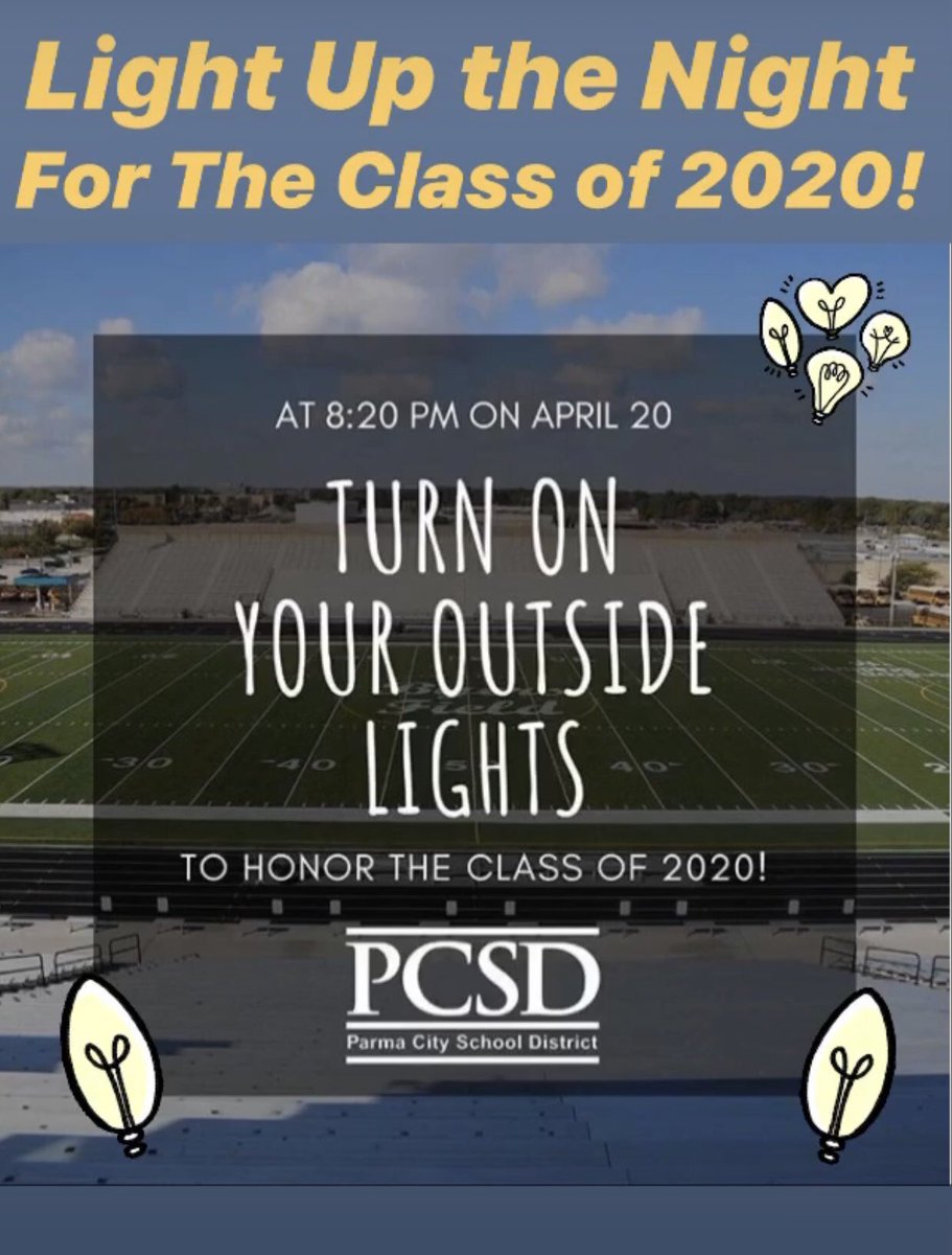 Norm_Gang's tweet photo. don’t forget to turn on your lights at 820!!! here’s a reminder this is not a hangout spot. nobody is to meet at byers... you can watch from a distance!! stay safe https://t.co/WzvH9SoKkC