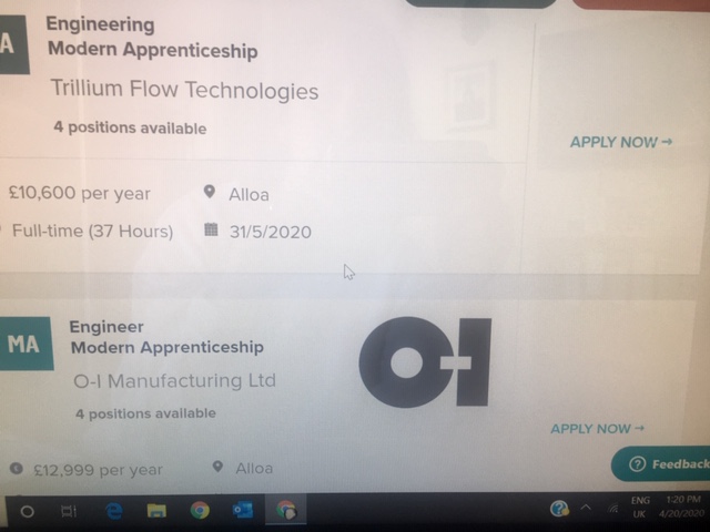 LornshillCareer's tweet photo. @Lornshill senior pupils looking for Modern Apprenticeships there are several locally all reaching closing dates contact Mrs McGee or Miss McEwan for further help or details @apprentice_scot 
 https://t.co/kyaqcTZ8lH https://t.co/gGHJmjCrdx