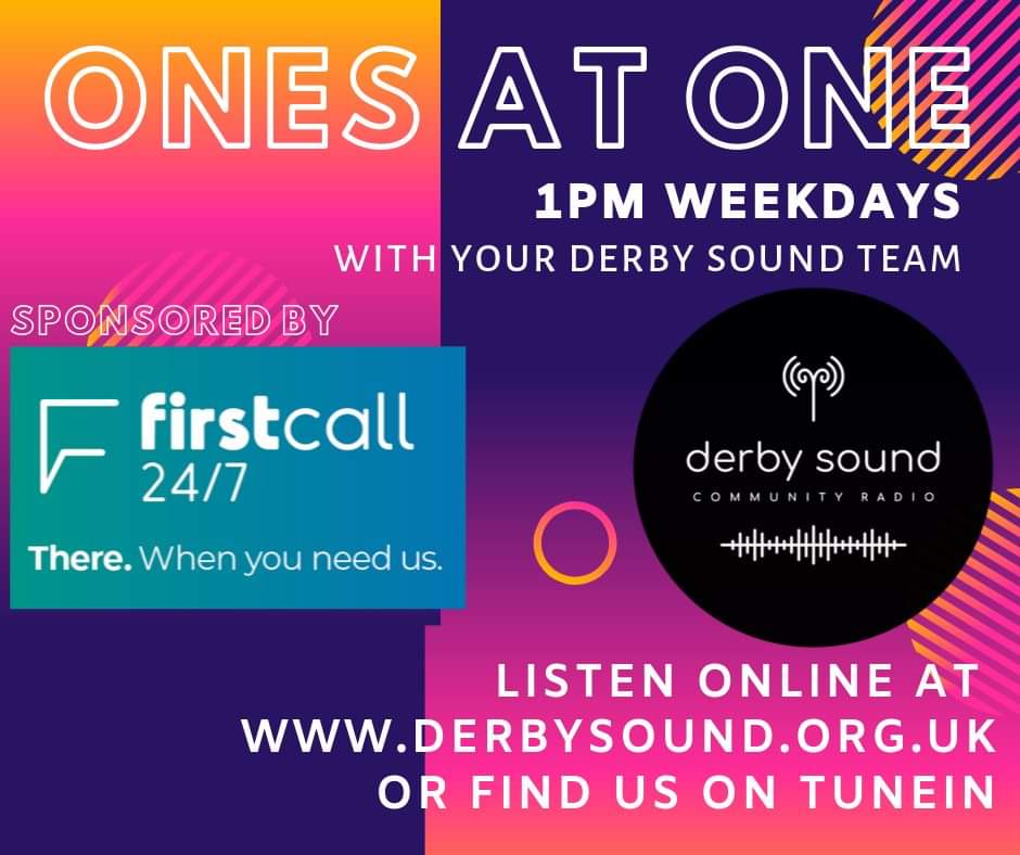 DerbySoundRadio's tweet photo. On tomorrow's One's at One Jayne will be talking to Paul Brookhouse from the #Derby Food Forum about how you can help and get help during the #Covid19 crisis + No 1 hits &amp; a shout out to the fabulous #volunteers out there @DerbyCC @DerbyHomes @DerbyCA sponsored by @firstcall_TaD https://t.co/5IjMwGiua3