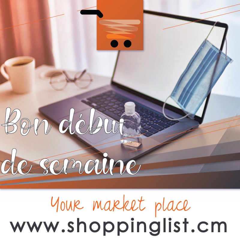 shoppinglist_cm's tweet photo. Bon début de semaine à tous ! 
Sortez couverts. 😷
#Shoppinglist, #Yourmarketplace,  https://t.co/aRXRuVEejC https://t.co/wy5VdC7d9G
