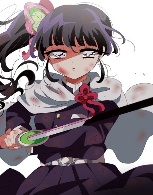 みり子さんがTwitterに投稿した栗花落カナヲ(鬼滅の刃)のイラスト。