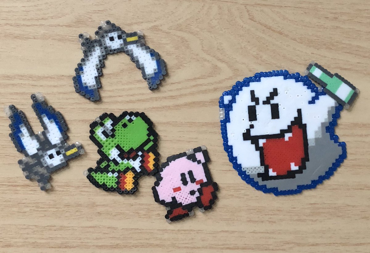 ウイロウだよ No Twitter あほーどりはマリオ ルイージrpg3のドット絵を使ってます クッパが初めて巨大化する時に出てくる時にあほーどりがいます アイロンビーズ スーパーマリオ ヨッシーアイランド