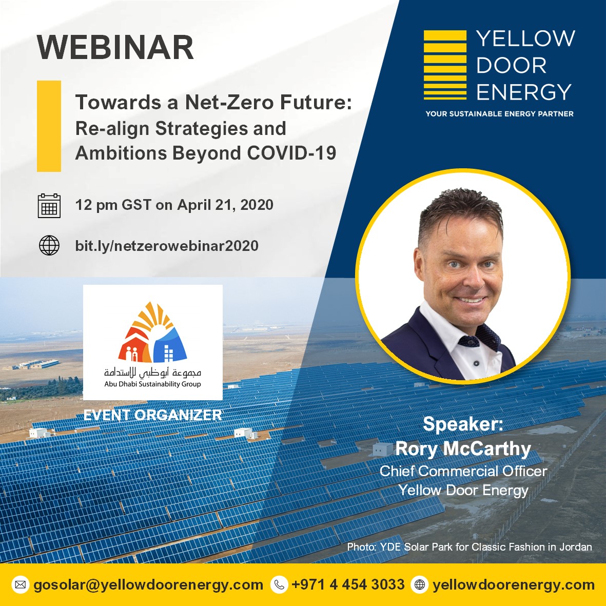 Is a Net-Zero Future possible?  🌞🌞🌞 Join us tomorrow on this engaging #webinar hosted by <a href="/ADSG_Comms/">ADSG</a> , with speakers from <a href="/EADTweets/">The Environment Agency - Abu Dhabi</a> <a href="/ews_wwf/">EmiratesNature_WWF</a> and Yellow Door Energy. 

REGISTER FOR FREE▶️ bit.ly/netzerowebinar…

#thoughtleadership #netzerofuture_adsgwebinar 
#renewableenergy