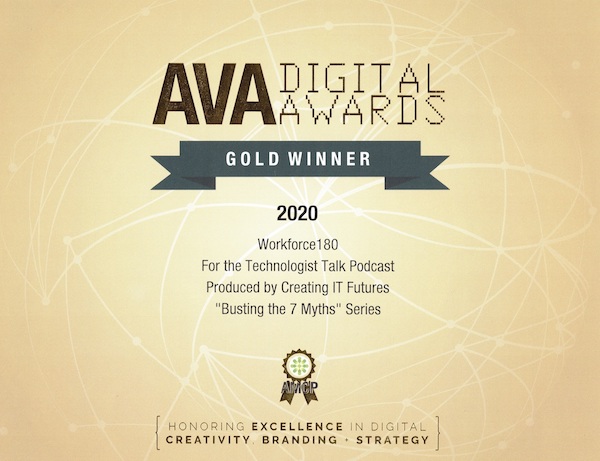 workforce180llc's tweet photo. WorkforcePods Win! Technologist Talk Podcast won an AVA Digital Award! Congratulations @TechnologisTalk !

Check out Technologist Talk wherever you get your podcasts! 

#WorkforcePods #WePodcast #technologypodcast #podcastawards #AVADigitalAwards #technologistalk https://t.co/1fGYdgDkfq
