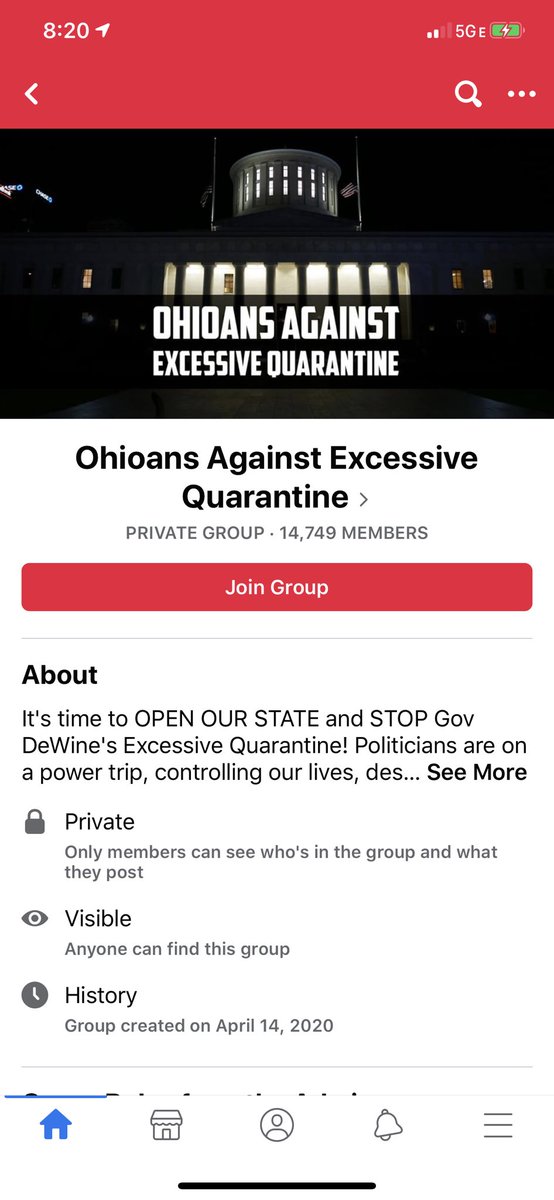 I just scrolled the “Excessive Quarantine” groups on Facebook & it’s very obvious this was orchestrated by one individual or group. There is group for almost every state, they were created within a day or two of each other, & the descriptions are nearly identical..  #StayHome  