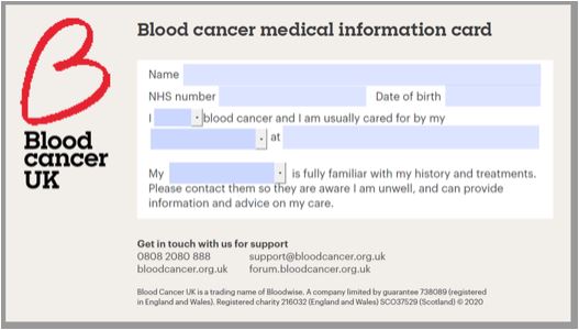 We’ve made this card so you can keep important info like your #NHS number with you at all times. 

This could be especially important if you’re admitted to a different hospital. It should help ensure your usual doctor is aware of your treatment/care.

👉 bit.ly/2VgfrYC