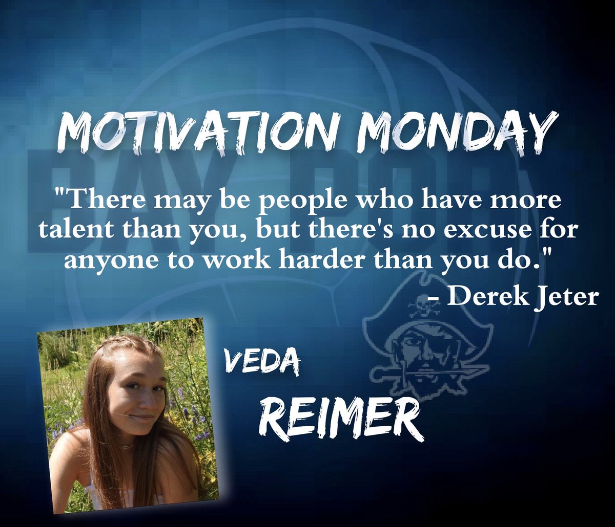 BPVB's tweet image. Veda Reimer shares one of her favorite motivational quotes #motivationmonday #gopirates🏴‍☠️🏐💙