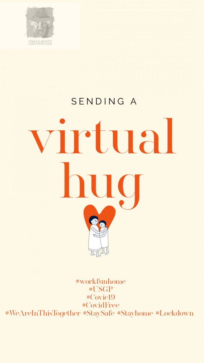 UnclScottGlobal's tweet photo. Sending a virtual hug to you today ❣ Be safe, be well, and stay healthy.

#USGP #TuesdayThoughts #Covid19 #CovidFree #StopTheSpread #WeAreInThisTogether #StaySafe #Lockdown #StayAtHome #SocialDistancing https://t.co/4fqnvHFST2