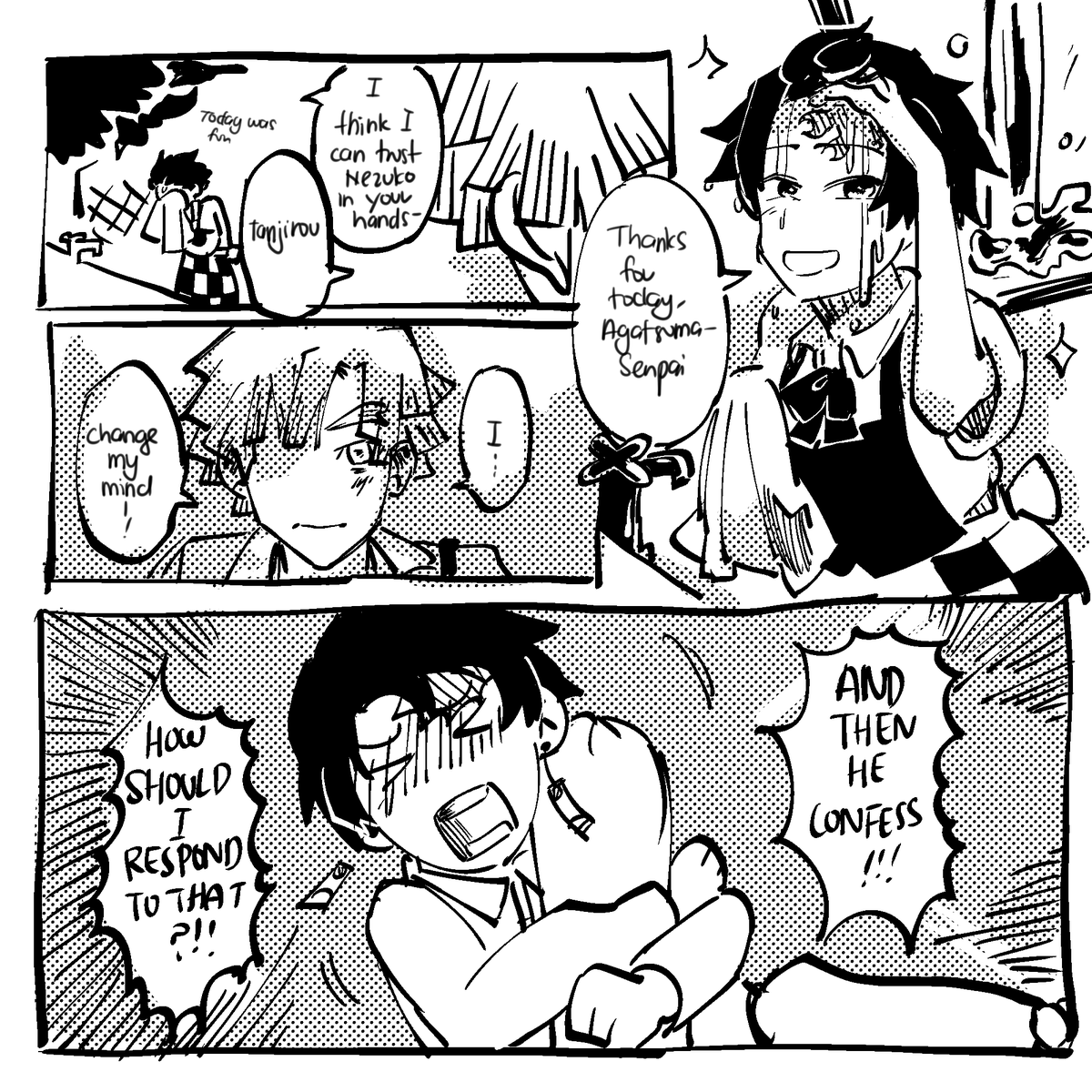 [炭善]
zenitsu is a stupid harem protagonist, he writes himself (1/2)
#tanzen #kimetsunoyaiba 