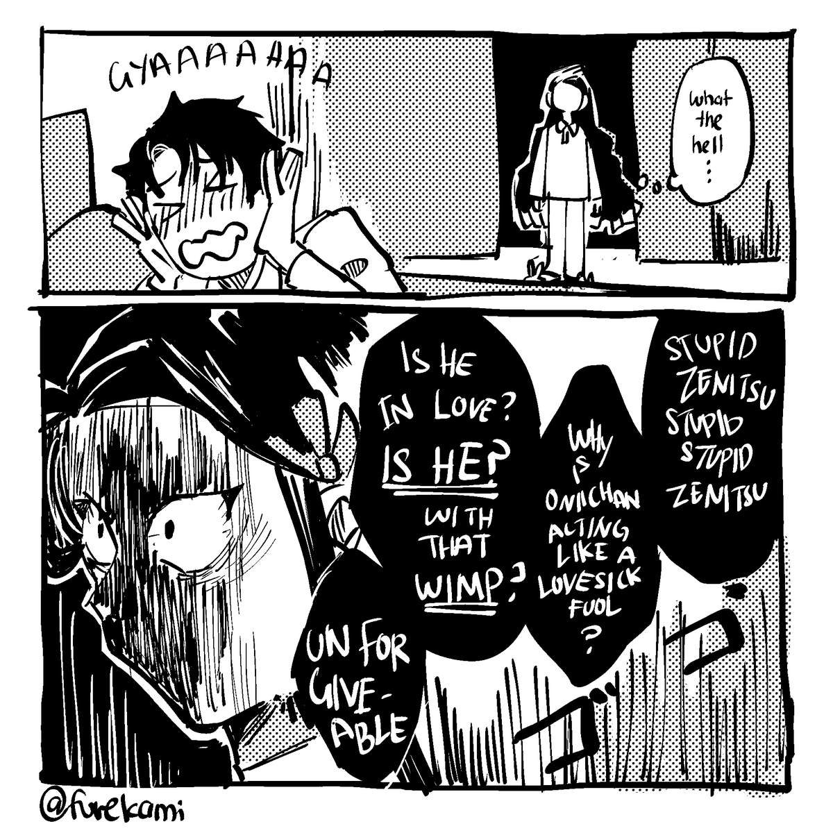 [炭善]
zenitsu is a stupid harem protagonist, he writes himself (1/2)
#tanzen #kimetsunoyaiba 