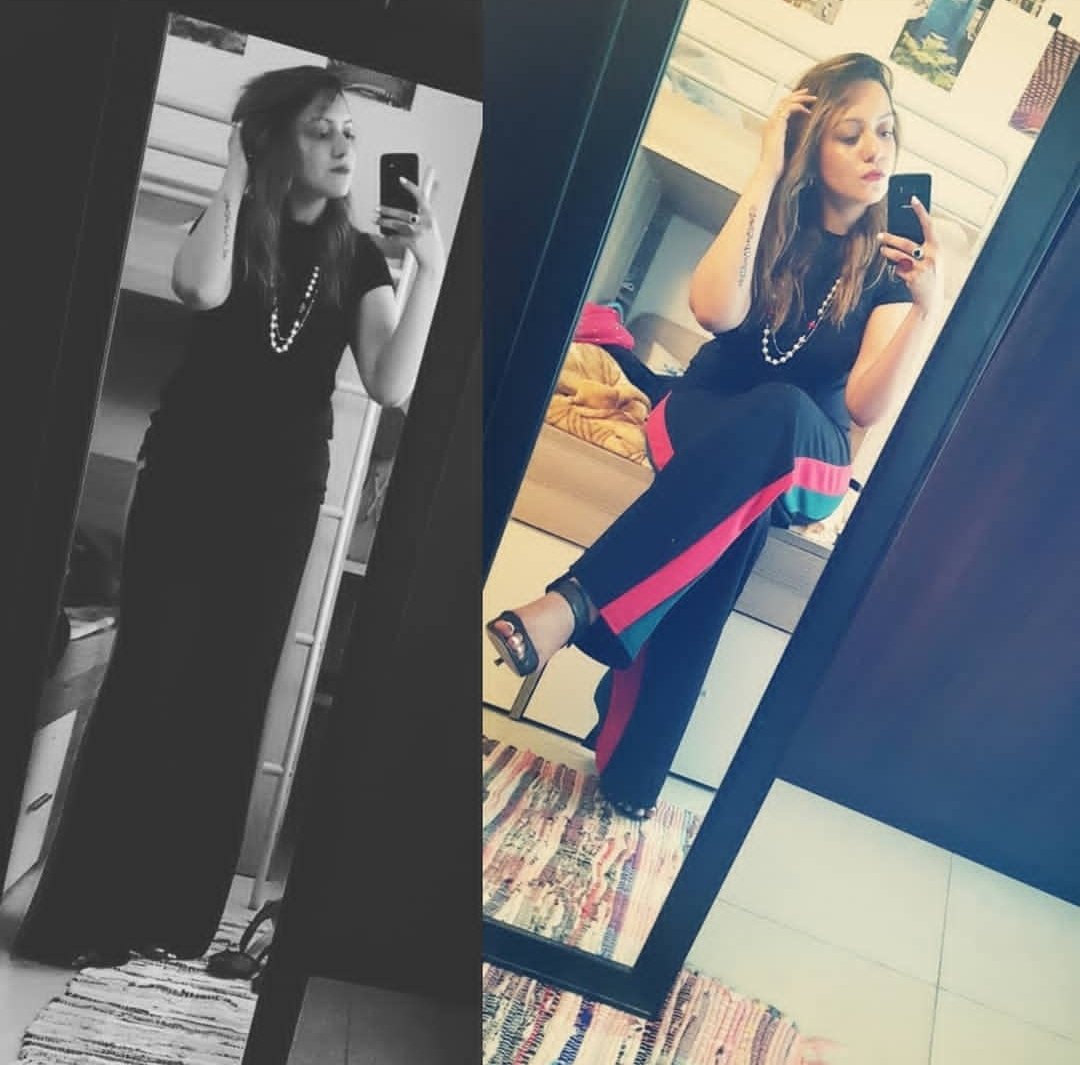 UroojTKhan's tweet photo. Black is modest and arrogant at the same time. 
Black is lazy and easy; but mysterious.
A Style!! A Reflection!! Of your attitude &amp; your personality.

But above All Black says this:
"I don't bother u..🧛‍♀️💣
u don't bother me" 🙌

#majorthrow🔙 #2018  #UroojTKhan #addictedToBlack🖤 https://t.co/BrPaUockEn