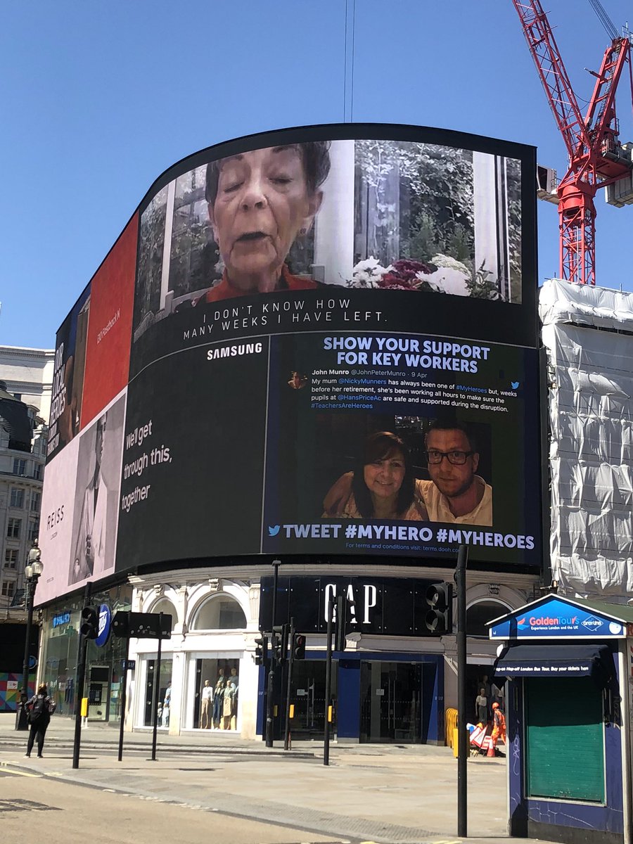 Deserted Piccadily Circus this afternoon