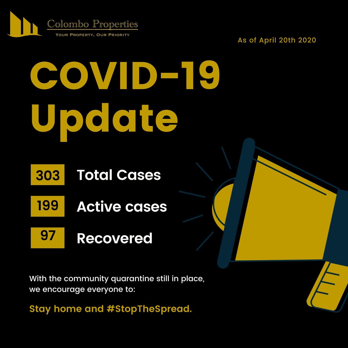 Cmb_Properties's tweet photo. Stay home and #StopTheSpread !!
#covıd19 #covidsl #srilanka 
#ColomboProperties https://t.co/7u9MKBysgq