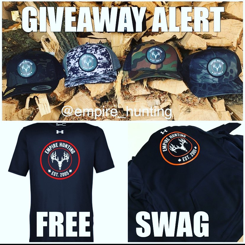 EmpireHunting's tweet photo. May 1st is Quickly Approaching Can’t Wait to Announce a WINNER... Keep Sharing/Liking....                                      💥GIVEAWAY ALERT💥 Empire Hunting  Swag Package! 💥 Make sure to follow these guidelines… https://t.co/SJvKrR8mMS… https://t.co/yqpPy8noyD