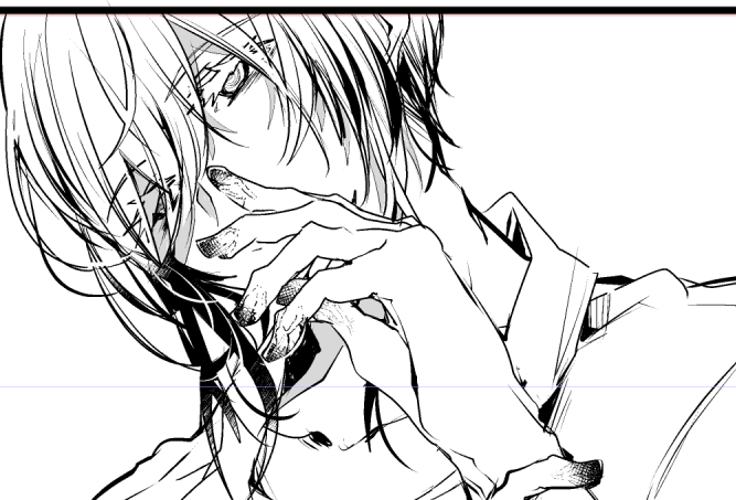 まさかお前また息抜きに不安定な男を描いて…?? 