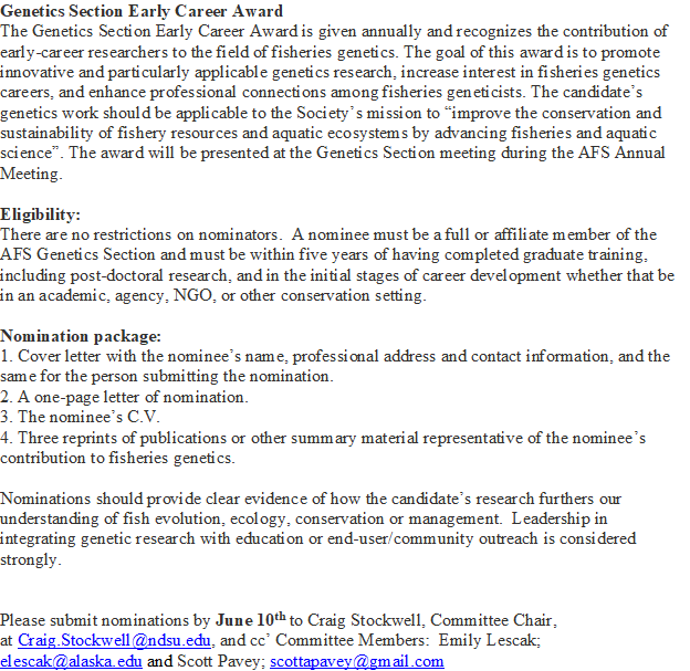 AFS Genetics Section tweet media