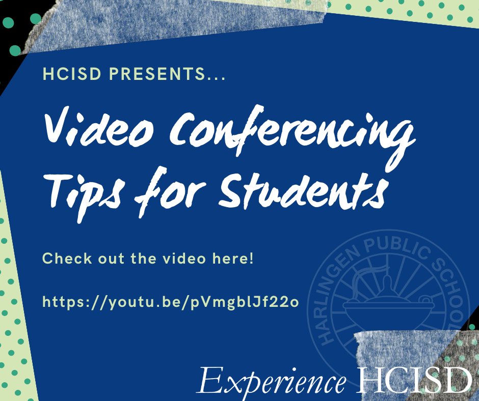 Check out Video Conferencing Tips at youtu.be/pVmgblJf22o ! #CanoRavens #WeAreHCISD <a href="/HarlingenCISD/">HCISD</a> #NationalLibraryWeek