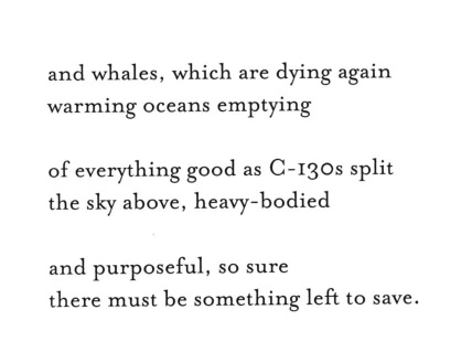 Can  #warpoetry inspire hope? Resolve? Ostensibly, this is a death poem—an elegy. Pesonally, I find it comforting: Look for the helpers. Look to the skies. Don't tell us the odds. From  @katebgaskin's forthcoming "Forever War":  https://www.yesyesbooks.com/product-page/forever-war  #NationalPoetryMonth 20/n