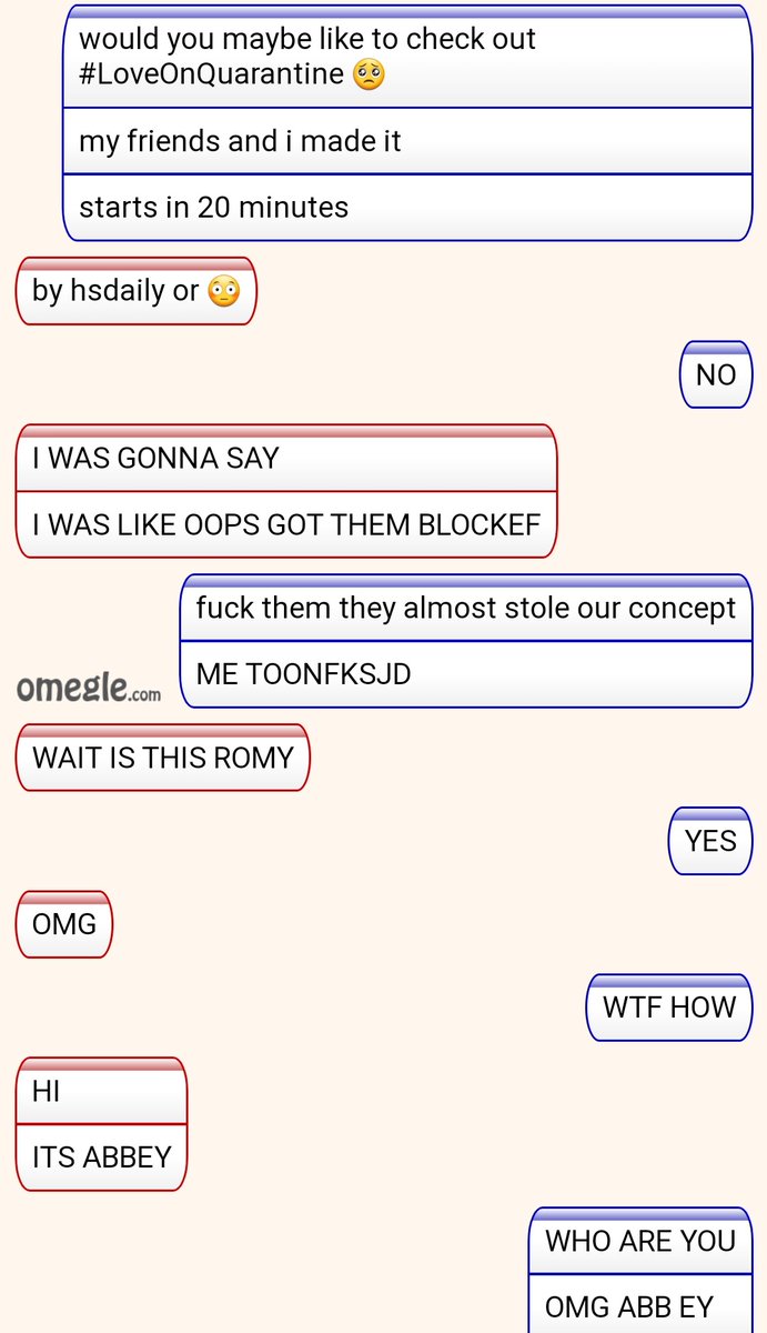 during that i did some promo for it on omegle hehehe