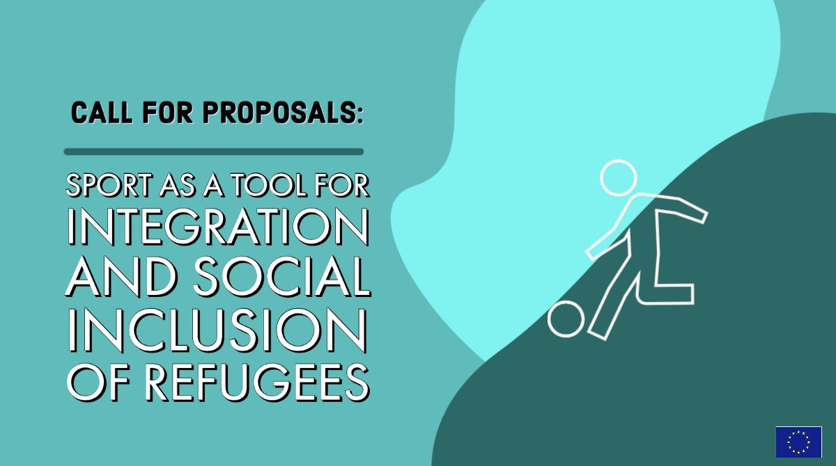 The #EUSport call EAC/S05/2020 "Sport as a tool for integration and social inclusion of refugees" is open until 1 June 2020! Apply via the web application form → europa.eu/!Kd48Cr #BeInclusive