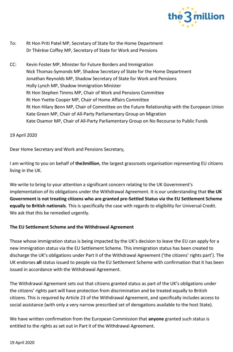 The3million En Twitter Over A Million Eu Citizens Currently Hold Pre Settled Status And Any Of Them Could Be Affected By The Uk S Incorrect Implementation Of The Withdrawal Agreement Read Our Full Letter The3million En Twitter Over A Million Eu Citizens Currently Hold Pre Settled Status And Any Of Them Could Be Affected By The Uk S Incorrect Implementation Of The Withdrawal Agreement Read Our Full Letter
