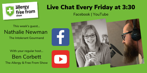 AllergyShow's tweet photo. So here it is guys! Join Ben and guests every Friday at 3:30, live on Facebook & YouTube for freeform tips and recommendations :)
First up we have the amazing Nathalie Newman from @IntolerantG. Questions for Nat below!
#freefromers #community #allergies #freefrom #together https://t.co/WSnrKH5jUR