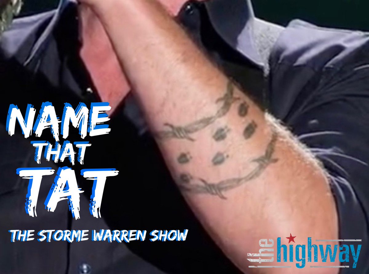 iammichaelrix's tweet photo. SXMTheHighway: It’s a new game we’re calling Name That Tat 😁 Which country star does this ink belong to?! #StormeWarrenShow https://t.co/ikHCTuK3kK