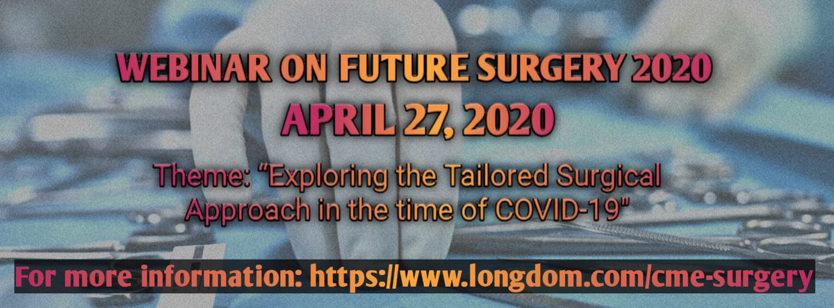 Join the webinars organized by us and let the world know about your research and innovation.
kindly mail us : futuresurgery@longdommeetings.com
Reach us through whatsapp: +32466903217
#surgery #webinar