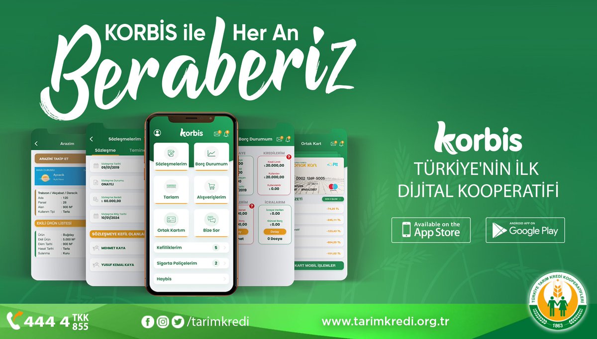 1516Bogazkoy's tweet photo. Ülke tarımının en büyük destekçisi olan #TarımKredi artık size daha yakın. Türkiye'nin ilk dijital kooperatifi #Korbis ile üretimde de sağlıkta da yanınızda, ihtiyaçlarınız için akıllı telefonlardayız.
#Bilgi için arayabilirsiniz: 0538 970 7016 https://t.co/fyOZBaUWxr