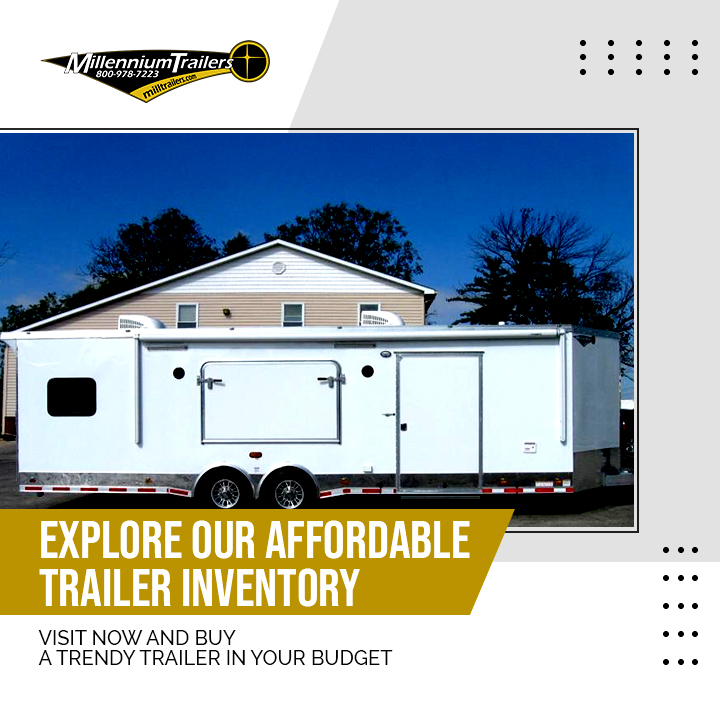 Milltrailer's tweet photo. Can you buy yourself a trendy #trailer even when the budget seems tight? We say why not! We've got some of the best #preowned options lined up for you. Visit https://t.co/A1i3QVgJte to explore our affordable #trailerinventory! #usedtrailersonline #preownedtrailers https://t.co/s7jDhAPCkk