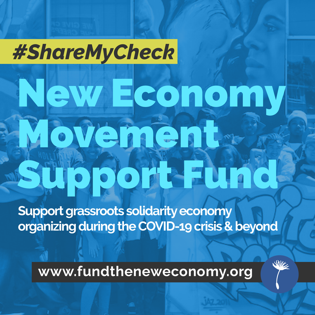 NewEconomics's tweet photo. #ShareMyCheck to support grassroots groups building a new economy who are struggling to stay afloat. 100% of donations to NEC’s Movement Support Fund will go to providing rapid relief grants to groups working on long-term systems change. 💸📈🌱⁣https://t.co/f0R16sRG08 https://t.co/xpmA2brZS1