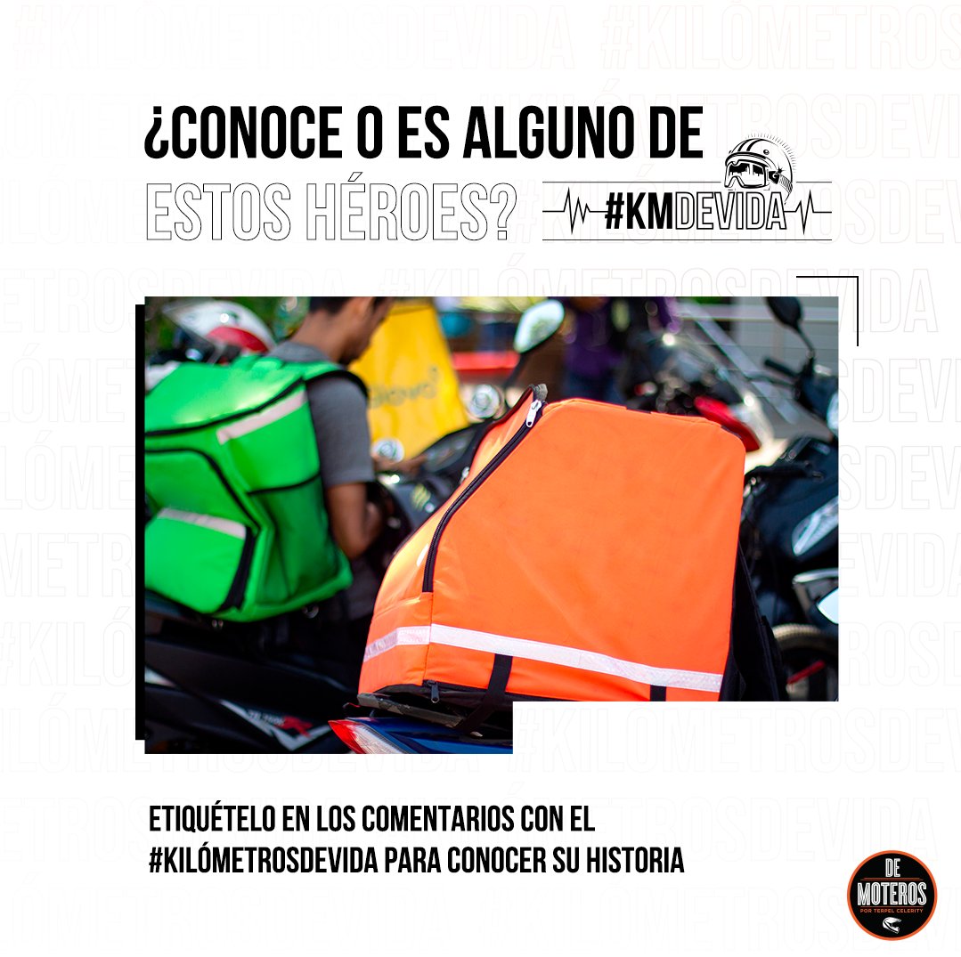 Déjenos en las respuestas una foto con la historia de estos héroes motorizados que siguen trabajando en esta cuarentena, etiquételo y use  el hashtag #kilómetrosdevida. Queremos reconocer este esfuerzo con  un regalo de agradecimiento.