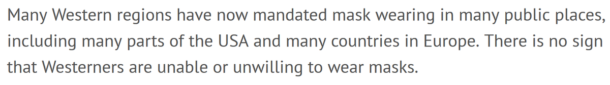 Isn’t wearing a mask something that only Asian cultures do?