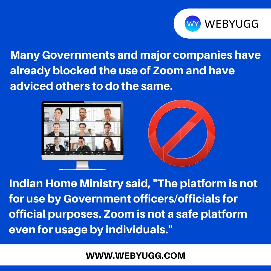 webyugg's tweet photo. Be careful while using zoom. 👍
Follow us for more 👉 @webyugg
.
#webyugg #instagram   #digitalmarketingagency  #itcompany #zoom #quarantinelife  #videocall #onlinemeeting https://t.co/b38cgAqkPh