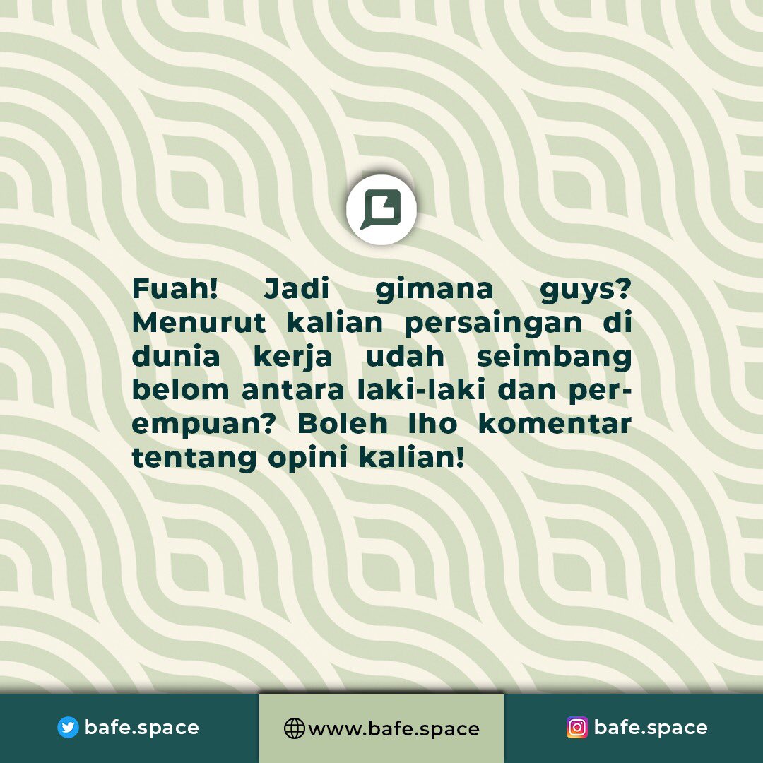 BAFESpace's tweet photo. Tapi tau ngga kamu kalo ada juga loh pekerjaan ini yang diisi sama wanita-wanita hebat! Yuk kita kenalan sama mereka! 
#woman 
#Emansipasi 
#pekerjaan 
#astronot 
#pilot 
#CEO 
#atlit 
#wanita 
#pria 
#BAFESpace 
#Yogyakarta https://t.co/HzYNWbGX8k