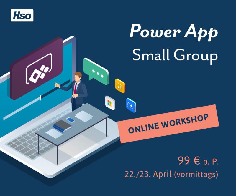 HSOgermany's tweet photo. Am 22. und 23. April 📌findet der HSO Online Workshop „Power App Small Group“ 💡 statt – die perfekte Gelegenheit für alle, die in einer kleinen Gruppe tiefer in diese Thematik einsteigen möchten. Der #Workshop kostet 99€/Person. 👉Anmeldung hier: https://t.co/8rTQODIsHw https://t.co/AbwNT7d31w