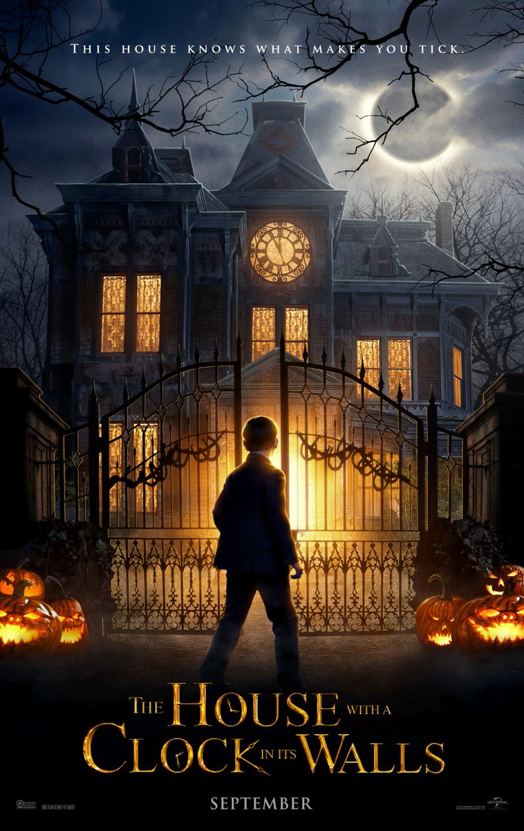  #TheHouseWithAClockInItsWall (2018) this is an Eli Roth movie... idk why i find this weird, i enjoyed it a bit it was a fun family movie. It doesn't live to it's full potential, Cate and Jack are amazing and they are great together but the CGI fails alot and look like a mess.
